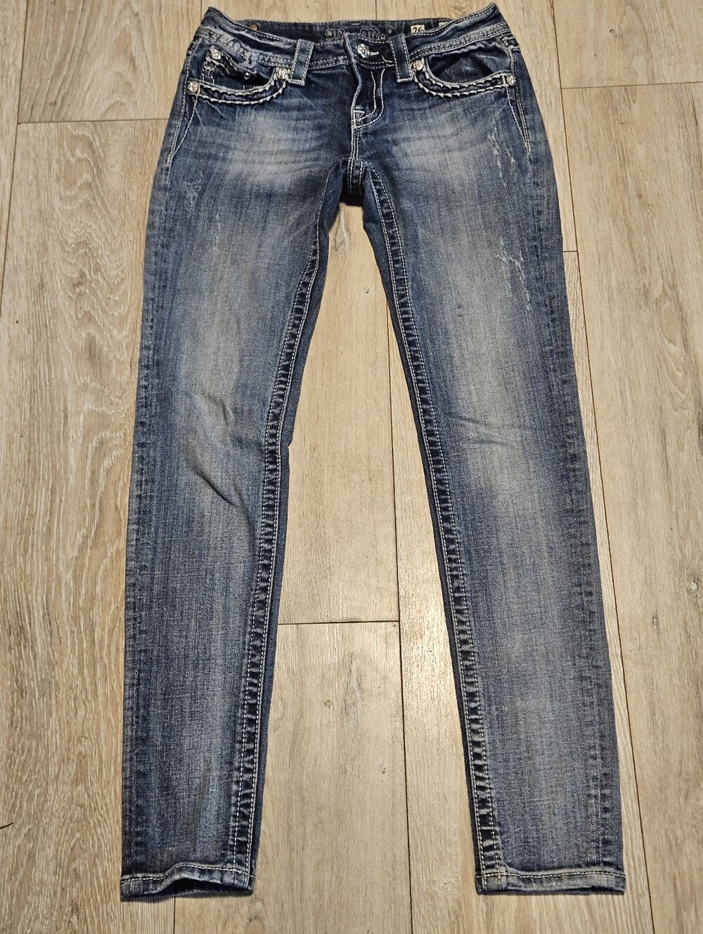 Miss Me Blue Jeans Women's Size 26 (JE541854R) Skinny Embellished